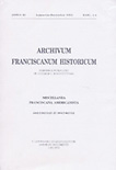 Archivum Franciscanum historicum