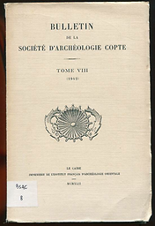 Bulletin de la Société d'Archéologie copte
