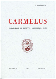 Carmelus : commentarii ab Instituto Carmelitano editi