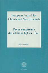 European Journal for Church and State Research - Revue européenne des relations Églises-État