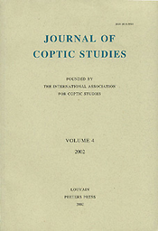 Journal of coptic studies