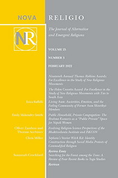 Nova religio : the journal of alternative and emergent religions