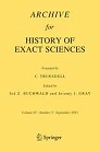 Archive for history of exact sciences