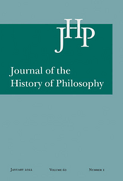 Journal of the history of philosophy