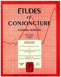 Études et conjoncture. Économie française