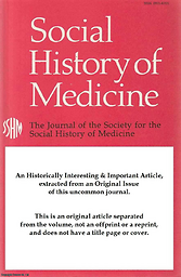 Social history of medicine