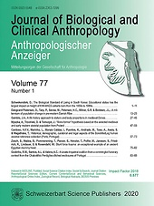 Anthropologischer Anzeiger = Journal of Biological and Clinical Anthropology