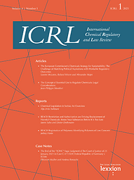 International Chemical Regulatory and Law Review