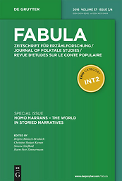 Fabula : Zeitschrift für Erzählforschung = Journal of folktale studies = Revue des études sur le conte populaire