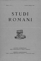 Studi romani : rivista bimestrale dell'Istituto di studi romani