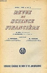 Revue de science financière