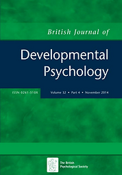 British journal of developmental psychology