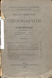 Bulletin de la Société de géographie et d'archéologie d'Oran