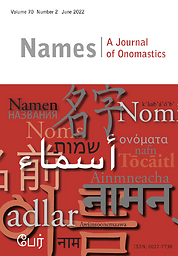 Names : a journal of Onomastics
