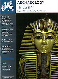 Archaeology in Egypt : Magazine of the German Archaeological Institute Cairo