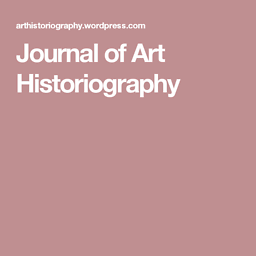 Journal of art historiography