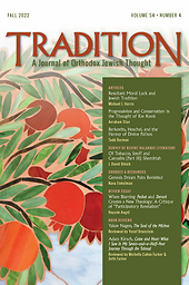 Tradition : A Journal of Orthodox Jewish Thought