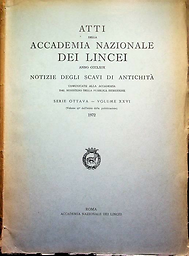 Atti della Accademia Nazionale dei Lincei. Notizie degli scavi di antichità (avec CD)