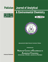 Pakistan journal of analytical & environmental chemistry
