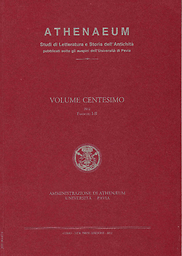 Athenaeum : studi periodici di letteratura e storia