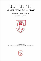 Bulletin of medieval canon law