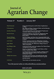 Journal of agrarian change