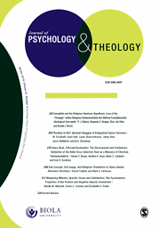 Journal of psychology and theology