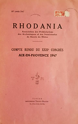 Rhodania : Association des Préhistoriens, des archéologues classiques et des numismates du bassin du Rhône