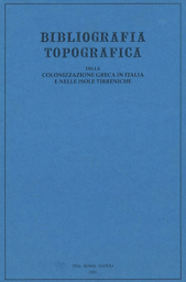 Bibliografia topografica della colonizzazione greca in Italia e nelle Isole Tirreniche