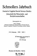 Schmollers Jahrbuch : Zeitschrift für Wirtschafts- und Sozialwissenschaften