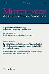 Mitteilungen des Deutschen Germanisten-Verbandes