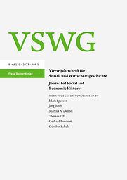 VSWG : Vierteljahrschrift für Sozial- und Wirtschaftsgeschichte