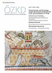 Österreichische Zeitschrift für Kunst und Denkmalpflege