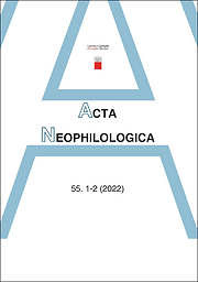 Acta neophilologica