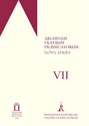 Archivum Fratrum Praedicatorum
