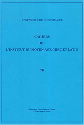 Cahiers de l'Institut du Moyen-Âge Grec et Latin