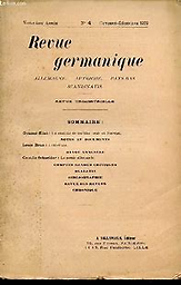 Revue germanique (Paris. 1905)