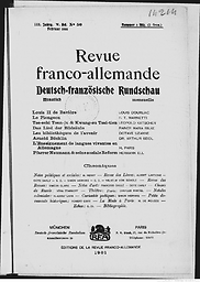 Revue franco-allemande = Deutsch-französische Rundschau