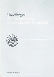 Mitteilungen der Österreichischen Numismatischen Gesellschaft