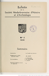 Bulletin de la Société niederbronnoise d'histoire et d'archéologie
