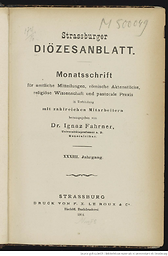 Strassburger Diozesanblatt