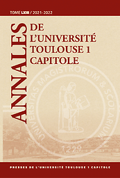 Annales de l'Université de Toulouse 1 Capitole
