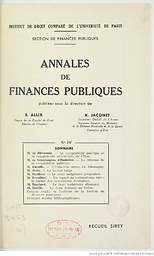 Annales de finances publiques comparées