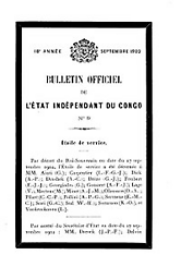 Bulletin officiel de l'État indépendant du Congo
