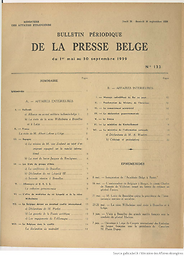 Bulletin périodique de la presse belge