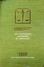 Annuaire des professions judiciaires et juridiques