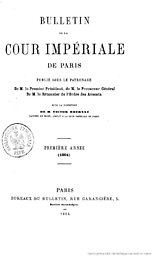 Bulletin de la Cour impériale de Paris