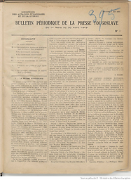 Bulletin périodique de la presse yougoslave