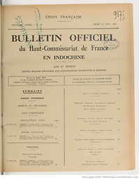 Bulletin officiel du Haut-Commissariat de France en Indochine