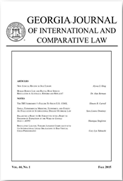 Georgia journal of international and comparative law